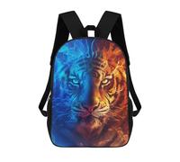 sinyumoney Sacs À Dos Pour Enfants 17inch Flaming Blue Tiger Art Print Sac À Dos Imprimé 3D, Sac D'école, Sac Tendance, Sac De Voyage, Sac Scolaire Pour L'école Ou Les Voyages