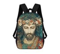 sinyumoney Sacs À Dos Pour Enfants 17inch Floral Crowned Serenity Artwork Sac À Dos Imprimé 3D, Sac D'école, Sac Tendance, Sac De Voyage, Sac Scolaire Pour L'école Ou Les Voyages
