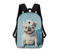 sinyumoney Sacs À Dos Pour Enfants 17inch Frenchie with Toilet Paper on Head-1 Sac À Dos Imprimé 3D, Sac D'école, Sac Tendance, Sac De Voyage, Sac Scolaire Pour L'école Ou Les Voyages