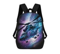 sinyumoney Sacs À Dos Pour Enfants 17inch Galactic Helicopter Adventure -4 Sac À Dos Imprimé 3D, Sac D'école, Sac Tendance, Sac De Voyage, Sac Scolaire Pour L'école Ou Les Voyages