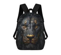 sinyumoney Sacs À Dos Pour Enfants 17inch Golden Black Lion Art Print Sac À Dos Imprimé 3D, Sac D'école, Sac Tendance, Sac De Voyage, Sac Scolaire Pour L'école Ou Les Voyages