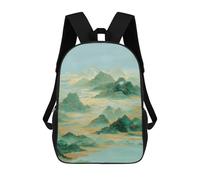 sinyumoney Sacs À Dos Pour Enfants 17inch Golden Mountain Landscape Painting Sac À Dos Imprimé 3D, Sac D'école, Sac Tendance, Sac De Voyage, Sac Scolaire Pour L'école Ou Les Voyages