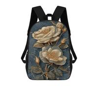 sinyumoney Sacs À Dos Pour Enfants 17inch Golden Rose Wall Mural Sac À Dos Imprimé 3D, Sac D'école, Sac Tendance, Sac De Voyage, Sac Scolaire Pour L'école Ou Les Voyages