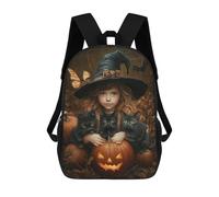 sinyumoney Sacs À Dos Pour Enfants 17inch Halloween Witch with Black Cats -1 Sac À Dos Imprimé 3D, Sac D'école, Sac Tendance, Sac De Voyage, Sac Scolaire Pour L'école Ou Les Voyages