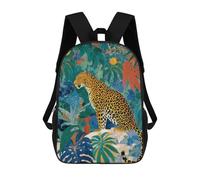 sinyumoney Sacs À Dos Pour Enfants 17inch Jungle Leopard Painting Sac À Dos Imprimé 3D, Sac D'école, Sac Tendance, Sac De Voyage, Sac Scolaire Pour L'école Ou Les Voyages