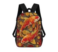sinyumoney Sacs À Dos Pour Enfants 17inch Koi Fish Mosaic Art Print Sac À Dos Imprimé 3D, Sac D'école, Sac Tendance, Sac De Voyage, Sac Scolaire Pour L'école Ou Les Voyages