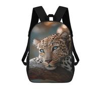 sinyumoney Sacs À Dos Pour Enfants 17inch Leopard with Blue Eyes on Branch Sac À Dos Imprimé 3D, Sac D'école, Sac Tendance, Sac De Voyage, Sac Scolaire Pour L'école Ou Les Voyages