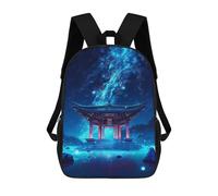 sinyumoney Sacs À Dos Pour Enfants 17inch Magical Asian Pavilion Night Scene Sac À Dos Imprimé 3D, Sac D'école, Sac Tendance, Sac De Voyage, Sac Scolaire Pour L'école Ou Les Voyages
