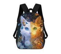 sinyumoney Sacs À Dos Pour Enfants 17inch Magical Bi-Color Cat with Butterflies Sac À Dos Imprimé 3D, Sac D'école, Sac Tendance, Sac De Voyage, Sac Scolaire Pour L'école Ou Les Voyages