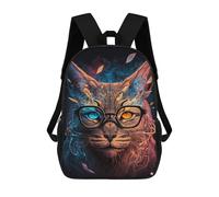 sinyumoney Sacs À Dos Pour Enfants 17inch Magical Cat Glasses Artwork Sac À Dos Imprimé 3D, Sac D'école, Sac Tendance, Sac De Voyage, Sac Scolaire Pour L'école Ou Les Voyages