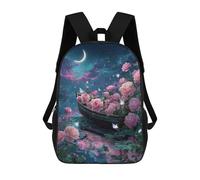 sinyumoney Sacs À Dos Pour Enfants 17inch Magical Night Garden Scene Sac À Dos Imprimé 3D, Sac D'école, Sac Tendance, Sac De Voyage, Sac Scolaire Pour L'école Ou Les Voyages