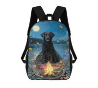 sinyumoney Sacs À Dos Pour Enfants 17inch Magical Nightboat Adventure with Black Dog -1 Sac À Dos Imprimé 3D, Sac D'école, Sac Tendance, Sac De Voyage, Sac Scolaire Pour L'école Ou Les Voyages