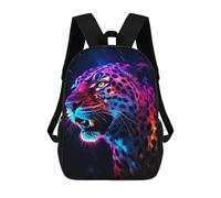 sinyumoney Sacs À Dos Pour Enfants 17inch Neon Leopard Art Print Sac À Dos Imprimé 3D, Sac D'école, Sac Tendance, Sac De Voyage, Sac Scolaire Pour L'école Ou Les Voyages