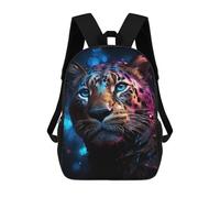 sinyumoney Sacs À Dos Pour Enfants 17inch Neon Leopard Portrait Sac À Dos Imprimé 3D, Sac D'école, Sac Tendance, Sac De Voyage, Sac Scolaire Pour L'école Ou Les Voyages