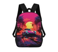 sinyumoney Sacs À Dos Pour Enfants 17inch Neon Sunset Road Trip -1 Sac À Dos Imprimé 3D, Sac D'école, Sac Tendance, Sac De Voyage, Sac Scolaire Pour L'école Ou Les Voyages
