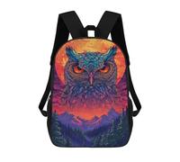 sinyumoney Sacs À Dos Pour Enfants 17inch Owl Moon Night Art Print -1 Sac À Dos Imprimé 3D, Sac D'école, Sac Tendance, Sac De Voyage, Sac Scolaire Pour L'école Ou Les Voyages