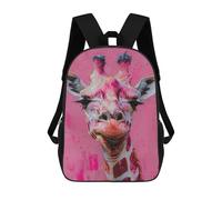 sinyumoney Sacs À Dos Pour Enfants 17inch Pink Giraffe Art Print-3 Sac À Dos Imprimé 3D, Sac D'école, Sac Tendance, Sac De Voyage, Sac Scolaire Pour L'école Ou Les Voyages