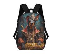 sinyumoney Sacs À Dos Pour Enfants 17inch Pirate Dog Treasure Chest-41 Sac À Dos Imprimé 3D, Sac D'école, Sac Tendance, Sac De Voyage, Sac Scolaire Pour L'école Ou Les Voyages