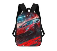 sinyumoney Sacs À Dos Pour Enfants 17inch Red Sports Car Speed Artwork Sac À Dos Imprimé 3D, Sac D'école, Sac Tendance, Sac De Voyage, Sac Scolaire Pour L'école Ou Les Voyages