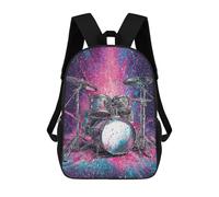 sinyumoney Sacs À Dos Pour Enfants 17inch Rock Star Drum Kit Art Print Sac À Dos Imprimé 3D, Sac D'école, Sac Tendance, Sac De Voyage, Sac Scolaire Pour L'école Ou Les Voyages