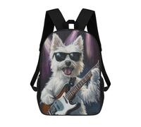 sinyumoney Sacs À Dos Pour Enfants 17inch Rock Star Pup with Guitar -13 Sac À Dos Imprimé 3D, Sac D'école, Sac Tendance, Sac De Voyage, Sac Scolaire Pour L'école Ou Les Voyages