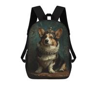 sinyumoney Sacs À Dos Pour Enfants 17inch Royal Corgi Portrait-1 Sac À Dos Imprimé 3D, Sac D'école, Sac Tendance, Sac De Voyage, Sac Scolaire Pour L'école Ou Les Voyages