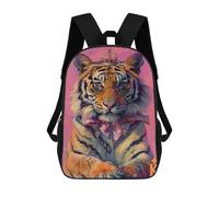 sinyumoney Sacs À Dos Pour Enfants 17inch Royal Tiger King Art Print Sac À Dos Imprimé 3D, Sac D'école, Sac Tendance, Sac De Voyage, Sac Scolaire Pour L'école Ou Les Voyages