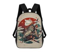 sinyumoney Sacs À Dos Pour Enfants 17inch Samurai Cat Sac À Dos Imprimé 3D, Sac D'école, Sac Tendance, Sac De Voyage, Sac Scolaire Pour L'école Ou Les Voyages