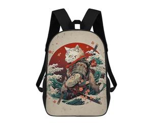 sinyumoney Sacs À Dos Pour Enfants 17inch Samurai Cat Sac À Dos Imprimé 3D, Sac D'école, Sac Tendance, Sac De Voyage, Sac Scolaire Pour L'école Ou Les Voyages