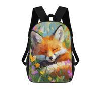 sinyumoney Sacs À Dos Pour Enfants 17inch Sleeping Fox in Flowers-2 Sac À Dos Imprimé 3D, Sac D'école, Sac Tendance, Sac De Voyage, Sac Scolaire Pour L'école Ou Les Voyages