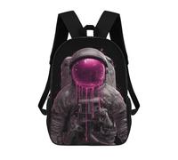 sinyumoney Sacs À Dos Pour Enfants 17inch Space Astronaut Pink Paint Sac À Dos Imprimé 3D, Sac D'école, Sac Tendance, Sac De Voyage, Sac Scolaire Pour L'école Ou Les Voyages