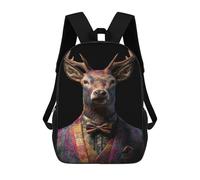 sinyumoney Sacs À Dos Pour Enfants 17inch Stylish Deer in Suit Sac À Dos Imprimé 3D, Sac D'école, Sac Tendance, Sac De Voyage, Sac Scolaire Pour L'école Ou Les Voyages