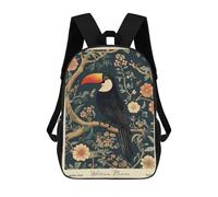 sinyumoney Sacs À Dos Pour Enfants 17inch Toucan William Morris Botanical Sac À Dos Imprimé 3D, Sac D'école, Sac Tendance, Sac De Voyage, Sac Scolaire Pour L'école Ou Les Voyages
