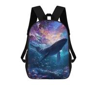 sinyumoney Sacs À Dos Pour Enfants 17inch Whale in A Colorful Ocean Sac À Dos Imprimé 3D, Sac D'école, Sac Tendance, Sac De Voyage, Sac Scolaire Pour L'école Ou Les Voyages