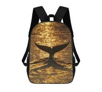sinyumoney Sacs À Dos Pour Enfants 17inch Whale Tail Sunset Sparkle Sac À Dos Imprimé 3D, Sac D'école, Sac Tendance, Sac De Voyage, Sac Scolaire Pour L'école Ou Les Voyages