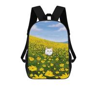 sinyumoney Sacs À Dos Pour Enfants 17inch White Cat in Nature Sac À Dos Imprimé 3D, Sac D'école, Sac Tendance, Sac De Voyage, Sac Scolaire Pour L'école Ou Les Voyages