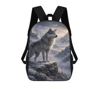 sinyumoney Sacs À Dos Pour Enfants 17inch Wolf on Mountain Peak Sac À Dos Imprimé 3D, Sac D'école, Sac Tendance, Sac De Voyage, Sac Scolaire Pour L'école Ou Les Voyages