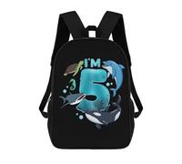 sinyumoney Sacs À Dos Pour Enfants 5th Birthday Sea Animals Sac D'école Imprimé En 3D Pour Enfants, Sac À Dos De Voyage Tendance Pour Écoliers 17inch