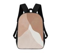 sinyumoney Sacs À Dos Pour Enfants Abstract Brown And White Shapes Sac D'école Imprimé En 3D Pour Enfants, Sac À Dos De Voyage Tendance Pour Écoliers 17inch