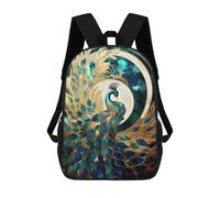 sinyumoney Sacs À Dos Pour Enfants Abstract Peacock Kintsugi Sac D'école Imprimé En 3D Pour Enfants, Sac À Dos De Voyage Tendance Pour Écoliers 17inch