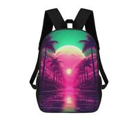 sinyumoney Sacs À Dos Pour Enfants Abstract Retrowave Fusion Sac D'école Sac À Dos Garçon Sac De Voyage Sac D'écolier Sac À Livres Et Fournitures Scolaires Sacs D'école 17inch