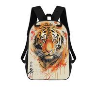 sinyumoney Sacs À Dos Pour Enfants Abstract Tiger Sac D'école Imprimé En 3D Pour Enfants, Sac À Dos De Voyage Tendance Pour Écoliers 17inch