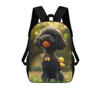 sinyumoney Sacs À Dos Pour Enfants Adorable Poodle with Basketball And Rubber Duck Sac D'école Imprimé En 3D, Sac Tendance, Sac De Voyage Pour L'école Ou Les Voyages 17inch