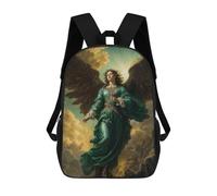 sinyumoney Sacs À Dos Pour Enfants Archangel Raphael in Emerald Green Gown Sac D'école Imprimé En 3D Pour Enfants, Sac À Dos De Voyage Tendance Pour Écoliers 17inch