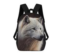 sinyumoney Sacs À Dos Pour Enfants Arctic Wolf Sac D'école Imprimé En 3D Pour Enfants, Sac À Dos De Voyage Tendance Pour Écoliers 17inch