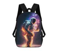 sinyumoney Sacs À Dos Pour Enfants Astronaut in Space Flames Sac D'école Imprimé En 3D Pour Enfants, Sac À Dos De Voyage Tendance Pour Écoliers 17inch