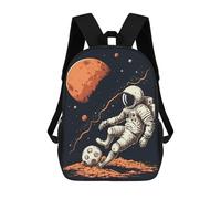 sinyumoney Sacs À Dos Pour Enfants Astronaut Kicking Soccer Ball in Space -1 Sac D'école Imprimé En 3D Pour Enfants, Sac À Dos De Voyage Tendance Pour Écoliers 17inch