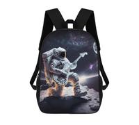 sinyumoney Sacs À Dos Pour Enfants Astronaut Playing Guitar on The Moon Sac À Dos Scolaire, Cartable Pour Enfants, Sac De Voyage, Sac À Livres, Sac À Dos Imprimé En 3D Pour Garçons Et Filles 17inch