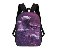 sinyumoney Sacs À Dos Pour Enfants Astronaut Playing Violin in Space Sac À Dos Scolaire, Cartable Pour Enfants, Sac De Voyage, Sac À Livres, Sac À Dos Imprimé En 3D Pour Garçons Et Filles 17inch