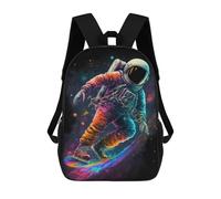 sinyumoney Sacs À Dos Pour Enfants Astronaut Skateboarding in Space -2 Sac D'école Imprimé En 3D, Sac Tendance, Sac De Voyage Pour L'école Ou Les Voyages 17inch